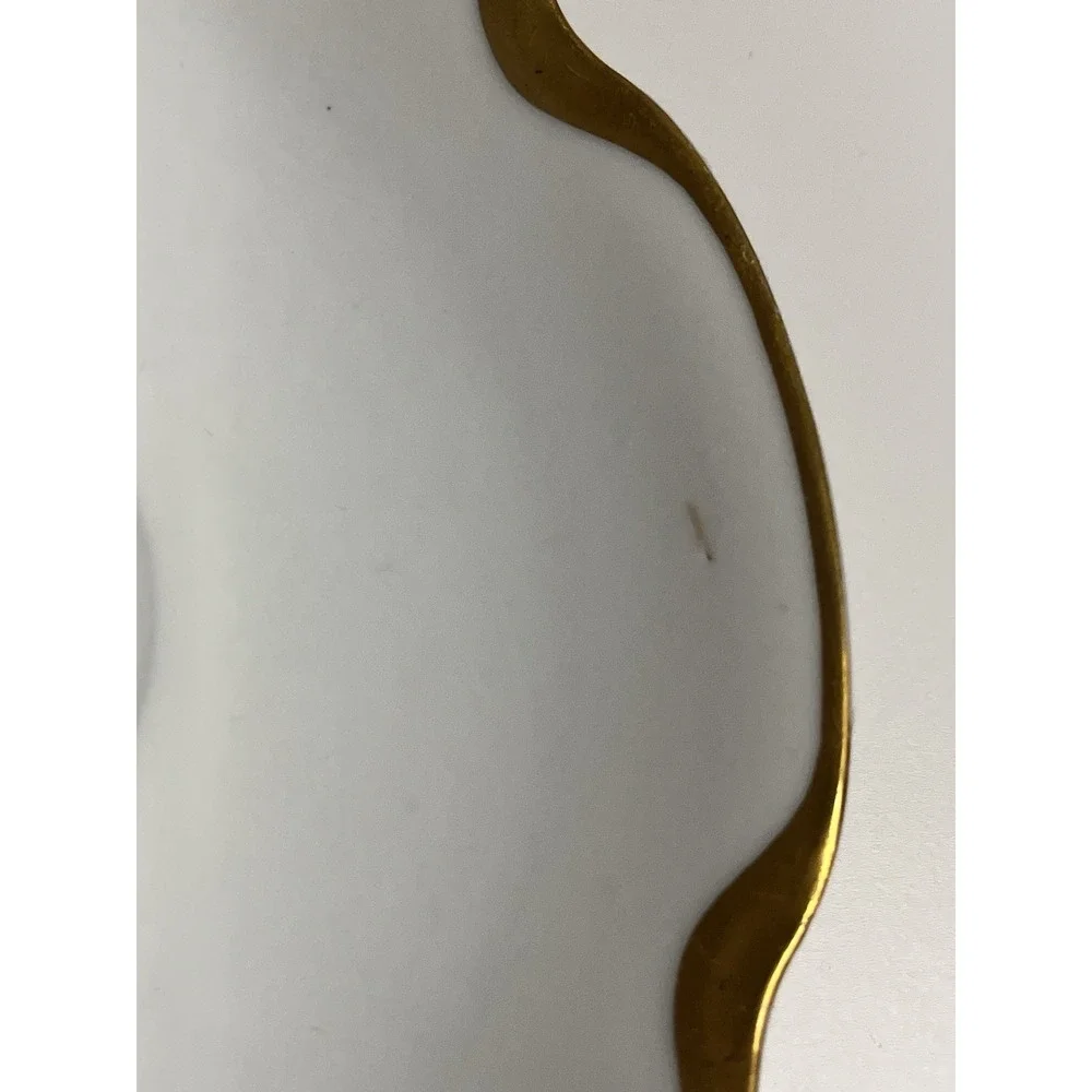 Haviland‎ Limoges Silver Anniversary Flat Cup Saucer Replacement Gold Rim 5 3/8